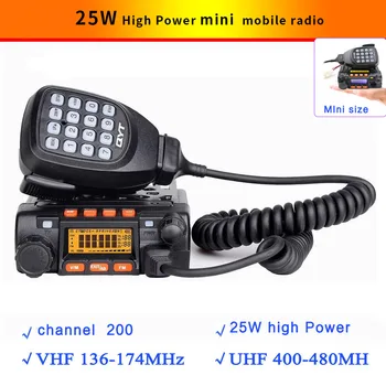 QYT KT-8900 25 Вт высокой Мощности двухдиапазонный 136-174 и 400-480 МГц Мини любительский мобильный радиоприемник walkie talkie УФ-Трансивер