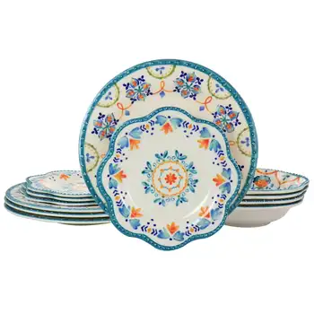 Набор посуды Tamara из меламина белого цвета с цветочными палочками для еды Cubiertos portatiles con estuche кухонные столовые приборы Jogo de tal
