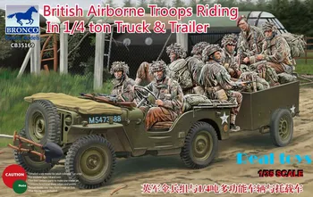 Bronco 35169 в масштабе 1/35 Британских воздушно-десантных войск Едет на грузовике и прицепе весом 1/4 тонны