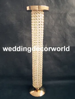 Новая свадебная подвесная хрустальная Ваза для цветов золотого или серебряного цвета, колонна, настольная подставка для центрального украшения свадьбы sonyu0024