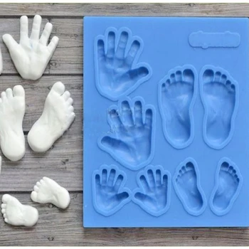 Отпечатки рук на ногах ребенка, форма для помадки Siicone, Форма для шоколада Для Новорожденных, Форма для Шугаринга