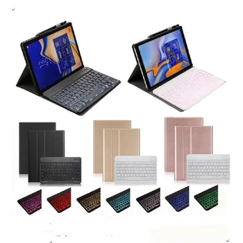 Чехол с 7-цветной подсветкой корпус клавиатуры для iPad 10,2-дюймовый планшет 7th 8th Bluetooth Чехол для клавиатуры + ручка