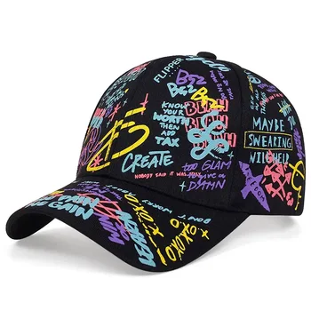 2023 мода письмо граффити бейсболка для мужчин женщин хип-хоп шапки солнцезащитный козырек шляпа унисекс регулируемая snapback Cap хлопка Горра