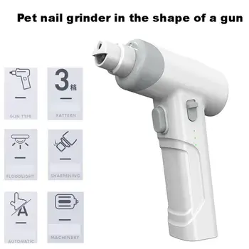 Инструменты для стрижки ногтей на собачьих лапах, Электрические Кусачки для ногтей для собак, шлифовальные станки для ногтей, Перезаряжаемая USB-зарядка, Тишина для домашних животных