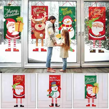 Счастливого Рождества, Вывеска На Окне, Баннеры, Рождественский Тканевый Флаг, Дверь, Крыльцо, Декоративный Баннер, Рождественский Подвесной Орнамент На Двери Дома, Ноэль