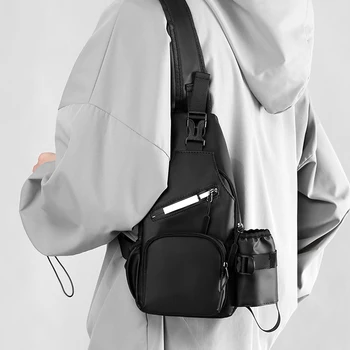 Сумка через плечо для поездок на работу с карманом для кружки Легкий Походный Велосипедный Небольшой рюкзак для бега и фитнеса