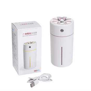 Увлажнитель воздуха USB Домашний Ультразвуковой Бесшумный Увлажнитель воздуха Без ночника и мини-вентилятора Розовый