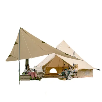 Уличный светильник, Роскошная палатка для кемпинга, Пирамидальная палатка для пикника, Хлопковая юрта для отеля, непромокаемый навес от солнца, горячая распродажа