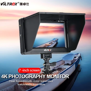 Viltrox DC-70 II 7-дюймовый Полевой Монитор для зеркальной Фотокамеры с ЖК-дисплеем, Видеоадаптер, 4K HDMI-совместимый HD AV-вход С Батареей для камеры