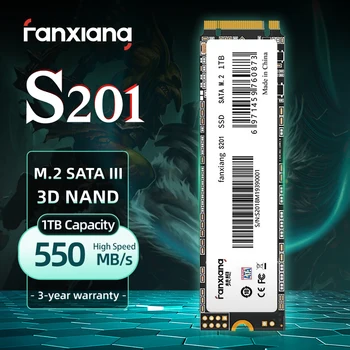 Fanxiang S201 550 Мбит/с M.2 SSD 1 ТБ 512 ГБ 256 Гб M2 SATAIII NGFF 3D TLC Жесткий диск Внутренний Твердотельный накопитель Для Настольных Ноутбуков