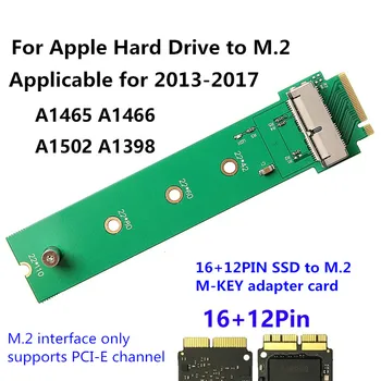 Для MacBook Air Pro 12 + 16 контактов SSD Для ПК PCI-e Карта адаптера M.2 Key M (NGFF) 2013-2017 A1465 A1466 A1502 A1398