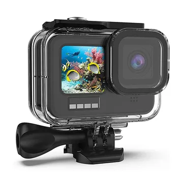 Сменный Водонепроницаемый чехол Защитный корпус для наружной спортивной камеры GoPro Hero 11 10 9 для подводного плавания Водонепроницаемость 169 футов