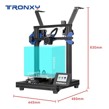 3D-принтер Tronxy XY-2 PRO 2E 255x255 мм, Экструдер 2 в 1, Двухцветная головка, Титановый Экструдер, Съемная Платформа Для возобновления Печати