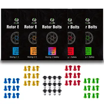 Велосипедные винты 12 шт., болты с кольцом цепи, яркие цветные детали для велосипеда, не выцветающие, Комплект крепежных болтов для велосипедных деталей