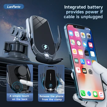 Новое беспроводное зарядное устройство Lanparte для быстрой зарядки приборной панели автомобиля Мощностью 15 Вт, держатель для телефона