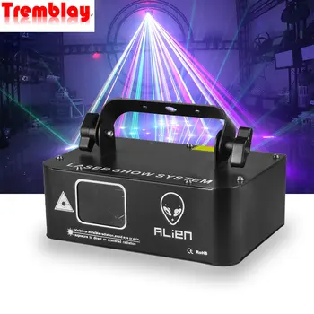 линейный сканер лазерного луча RGB мощностью 500 МВт Проектор DJ Disco Эффект освещения сцены Танцевальная вечеринка Свадьба Праздник Бар Клуб DMX Огни
