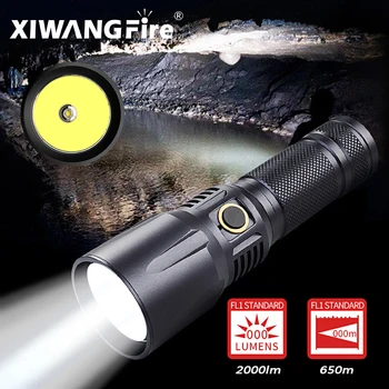 Мощный светодиодный тактический фонарик XPL-HI 2000lm с USB-аккумулятором 18650 или 26650, водонепроницаемый фонарик с индикатором мощности