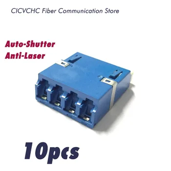 10 шт. четырехъядерный адаптер LC-с автоматическим затвором-SM-синий/Оптическое волокно
