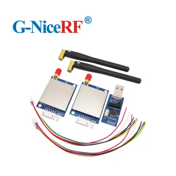 NiceRF 2 шт./лот, комплект модулей беспроводного приемопередатчика с интерфейсом RS232 433 МГц, SV651 с антеннами и USB-мостовой платой