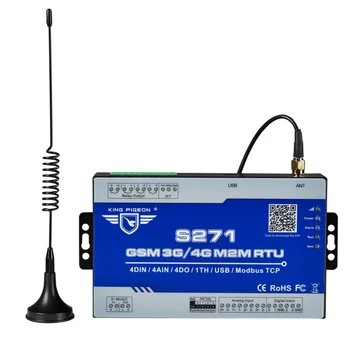 Удаленные терминалы сотовой связи 4G LTE M2M RTU (4DIN, 4AIN/PT100, 4Relay, 1TH, USB)