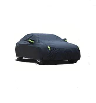 Подгонянная крышка автомобиля из ткани Оксфорд с логотипом, дышащая, растягивающаяся, черная, полностью складывающаяся, автоматическая