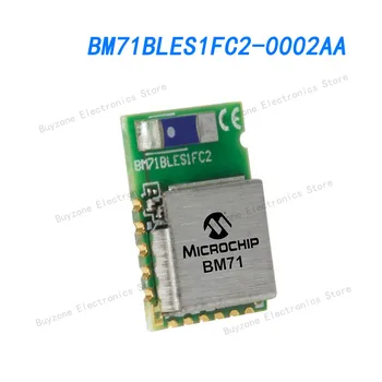 Встроенный модуль приемопередатчика BM71BLES1FC2-0002AA Bluetooth v5.0 2,4 ГГц ~ 2,48 ГГц, Поверхностное крепление чипа