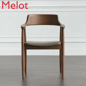Скандинавский деревянный стул стул Хиросимы дизайнерское кресло президентское кресло современное минималистичное кресло для столовой