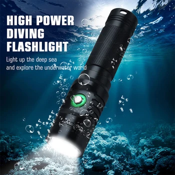BORUiT S2 Мощный фонарик для дайвинга 1000LM, супер профессиональный подводный светодиодный фонарь с использованием водонепроницаемой приключенческой лампы 18650 IPX8
