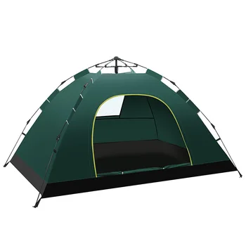 Двойная палатка для кемпинга на открытом воздухе, Складная портативная Полностью автоматическая палатка, быстрораскрывающаяся Солнцезащитная палатка для кемпинга