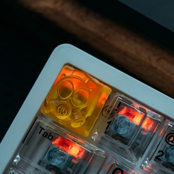 Персонализированный полупрозрачный колпачок для ключей из смолы механическая клавиатура с подсветкой игровая клавиатура DIY замена ручного колпачка для ключей