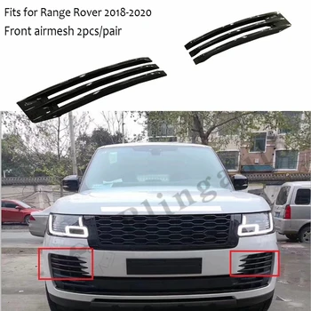Передняя воздушная сетка подходит для L.A. и Rover Range Rover 2018 2019 2020 2 шт. гладкая черная противотуманная решетка радиатора