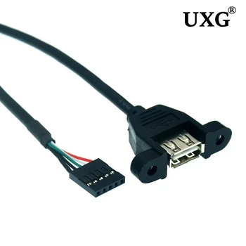 USB Tpye Разъемное Панельное крепление С Винтами Адаптер С шагом Dupont 2,54 мм Удлинитель для передачи данных Для Материнской платы принтера ПК