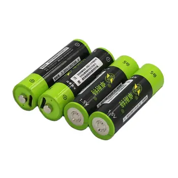 4 шт./лот ZNTER 1,5 В AA 1700 мАч перезаряжаемая литиевая батарея USB литий-полимерная батарея быстрая зарядка через кабель Micro USB