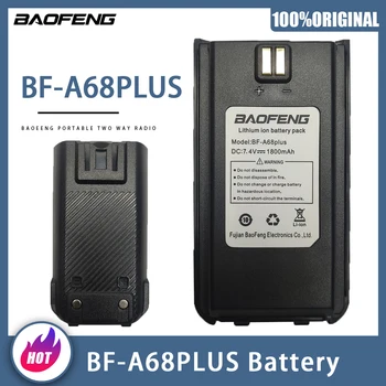 BaoFeng BF-A68 Plus Аккумулятор Для Портативной Рации Высокой Емкости 1800 мАч, Литий-ионный Перезаряжаемый Аккумулятор Для Ветчины, Обновление Двух Радиостанций, Трансивер