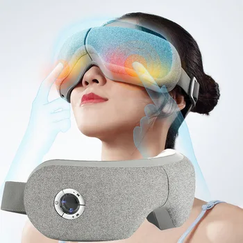Беспроводной Массажер для глаз Bluetooth, Вибрация от давления воздуха, горячий компресс, устройство для массажа глаз, снимает усталость, темные круги