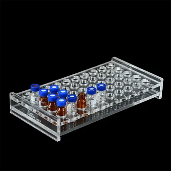 1 шт. Прозрачное органическое стекло от 3 мл до 60 мл держатель для пробоотборных бутылок из плексигласа Хроматографическая подставка для пробоотборных бутылок для школьной лаборатории