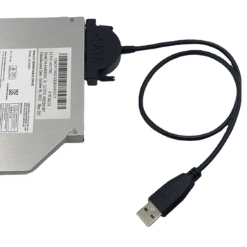Горячая 1 шт. USB 2,0 К Mini Sata II 7 + 6 13Pin Адаптер Для Ноутбука CD/DVD ROM Тонкий Привод Конвертер Кабель Винты Устойчивый Стиль