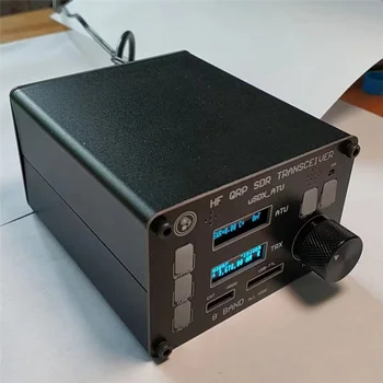 USDX SDR Приемопередатчик Всережимный 8-полосный приемник HF Ham Радио QRP CW Приемопередатчик Встроенный Антенный тюнер ATU-100 Двойной OLED