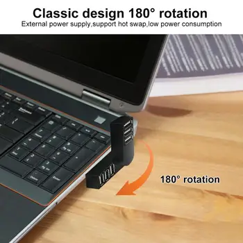 3-Портовый USB-концентратор Multi 2.0, Мини-USB-концентратор, высокоскоростной разветвитель, адаптер для ноутбуков HP Macbook, Аксессуары для ПК