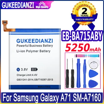 Для SAMSUNG EB-BA715ABY 5250 мАч Сменный Аккумулятор Для Samsung Galaxy A71 SM-A7160 A7160 Мобильного телефона Li-polym Bateria + Инструменты