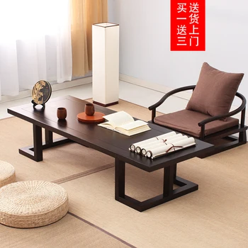Журнальный столик японскими татами, маленький столик на балконе, низкий столик, простой креативный дзен-чайный столик, стол для изучения китайского языка, эркер