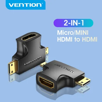Vention Micro HDMI Адаптер Micro Mini 2 в 1 Кабельный разъем типа 