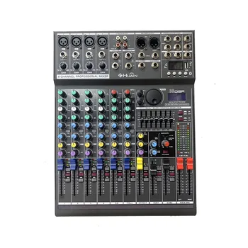 Профессиональный 8-канальный цифровой Mezclader De Audio DJ консоль для микширования звука Мастер-микшер для студии звука