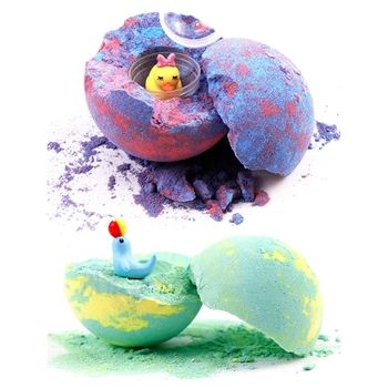 6 Шт. Детские Бомбочки для ванны с превосходными игрушками внутри, Забавный шарик из натуральной пузырчатой соли 