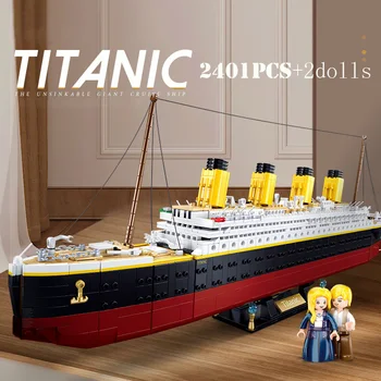Titanic RMS Loot Brick, Набор строительных кирпичей Titanic Среднего размера, 2401 шт., 100% Совместимость, подходит для других крупных брендов, детские игрушки