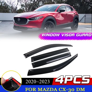Оконный Дверной Козырек для Mazda CX-30 CX30 DM 2020 ~ 2023 Тенты От Солнца И Дождя Для Бровей, Отражающая Дым Наклейка, Защитная Крышка, Аксессуары