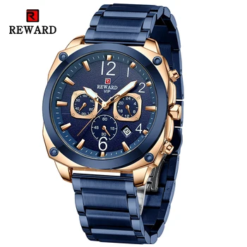 Новые НАГРАДНЫЕ VIP-кварцевые часы для мужчин, Светящиеся водонепроницаемые спортивные наручные часы, деловые мужские наручные часы из твердой нержавеющей стали