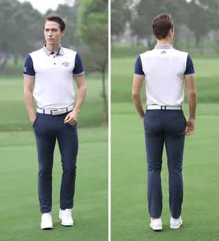 Мужская футболка с коротким рукавом для гольфа PGM, хлопковая мужская одежда для отдыха, новая