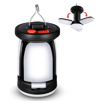 Светодиодный Фонарь для кемпинга на солнечной батарее, светильник на батарейках, Складные переносные фонари с подвешиванием