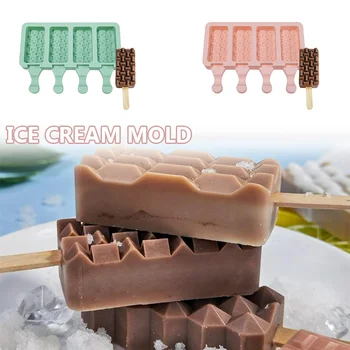 Силиконовая форма для мороженого с 4 полостями, Летняя Льдогенератор для мороженого 